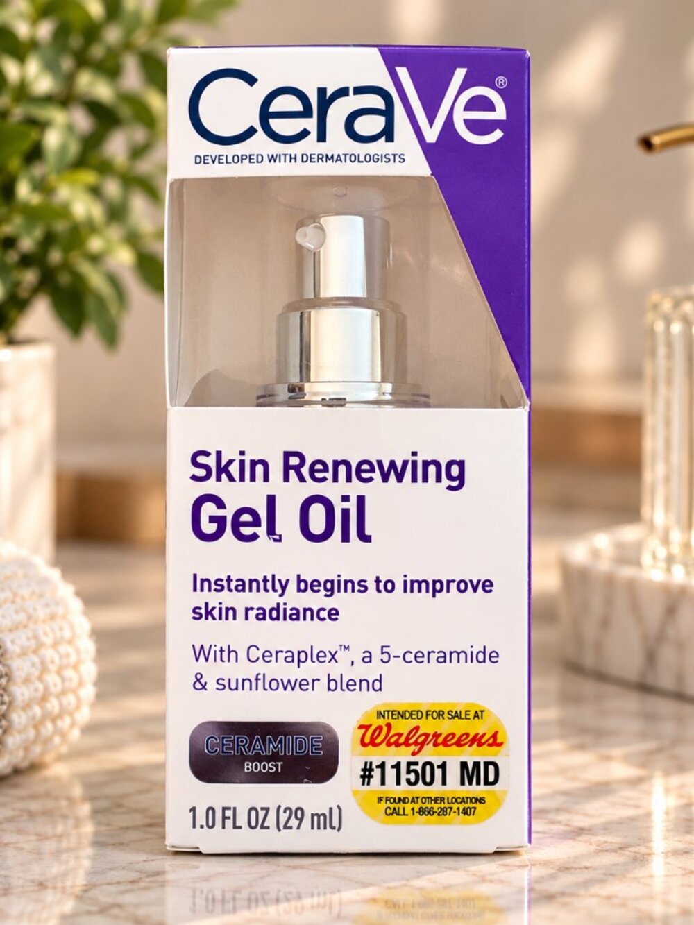 CeraVe Skin Renewing Gel Oil 1 oz CeraPlex Ceramides Fragrance Free NIB